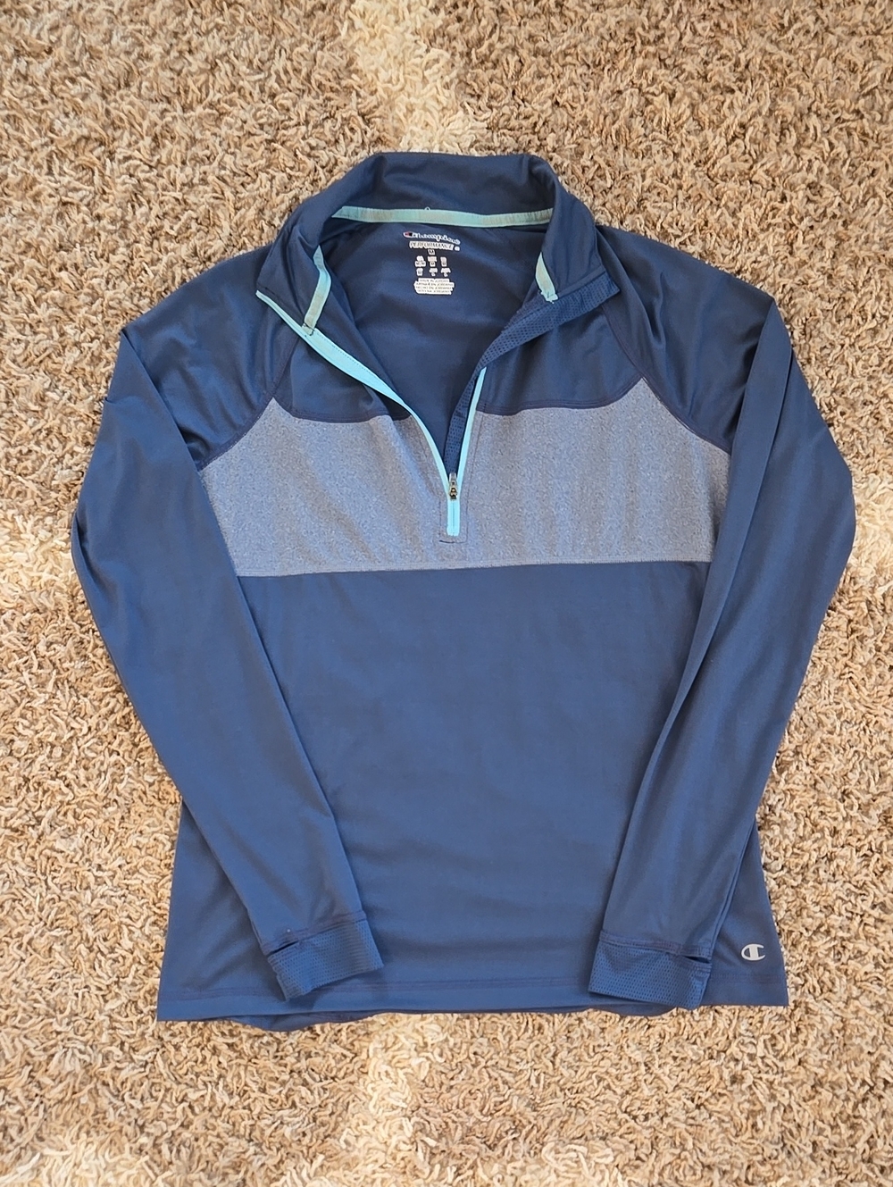 Champion Women’s Powerflex Performance Lightweight Quarter-Zip Blue